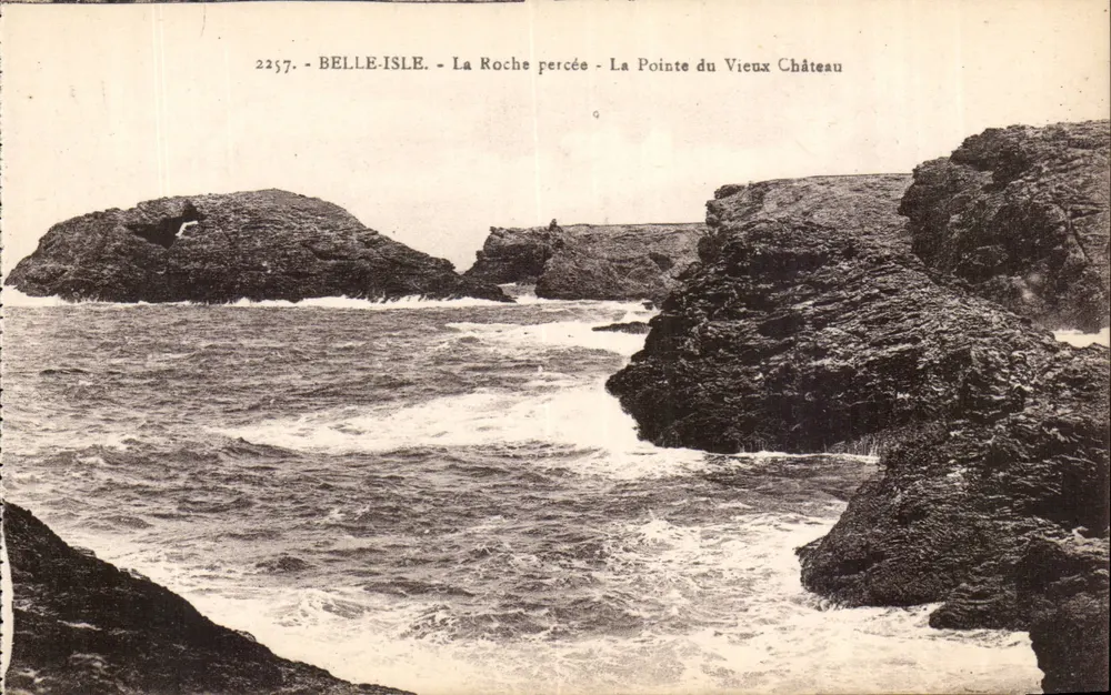 Belle-Île - Die Durchbrochene Felsen - Der Punkt des Alten Schlosses — Laurent-Nel, Rennes, n°2257 - Vorderseite