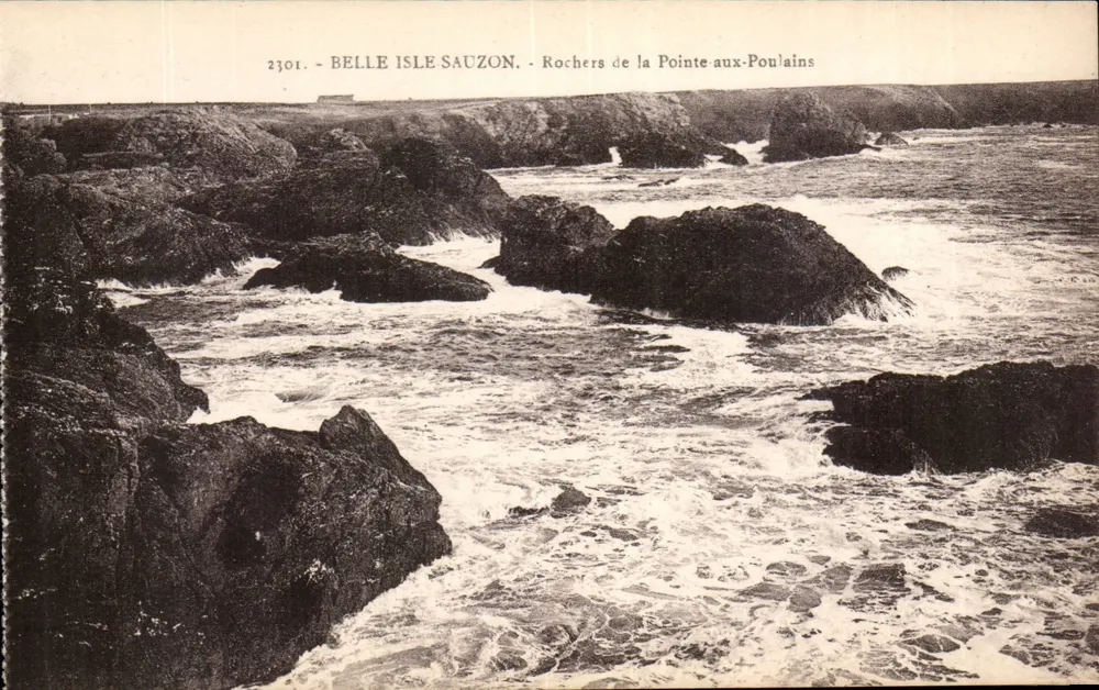 Belle Isle Sauzon — Felsen der Pointe-aux-Poulains — Laurent-Né, Rennes - Vorderseite