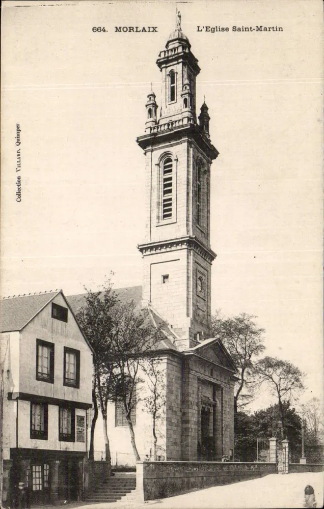 Morlaix — A Igreja de São Martinho — Coleção Villard, Quimper, n°664 - Frente