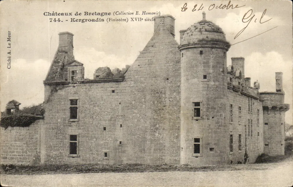 Château de Kergroadis — Finistère, 17. Jahrhundert — Sammlung E. Hamonic, Nr. 744 - Vorderseite