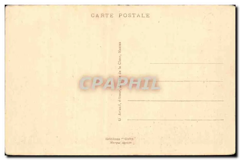 Brest - Die Große Krone und der Kriegshafen — G. Arlaud, Nantes - Rückseite