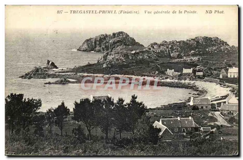Tregastel-Primill (Finistère) — Vista geral da Ponta — ND Fot. n° 817 - Frente