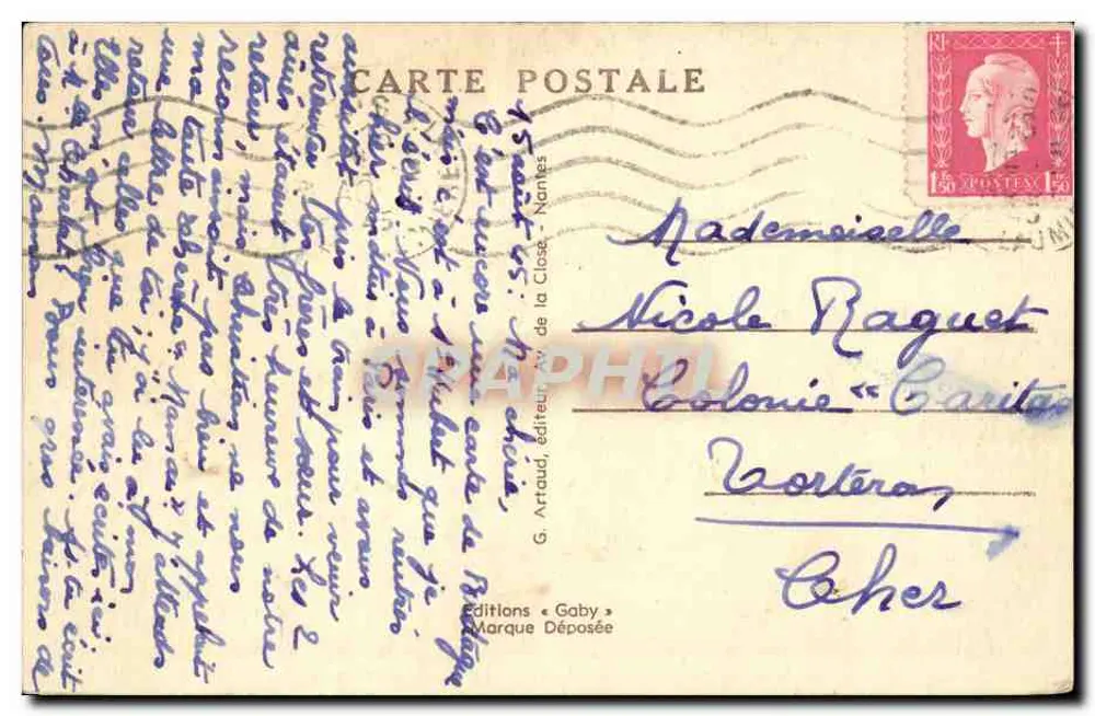 Rosporden (Finistère) — Le Bourg e l'Étang — Gaby - Verso