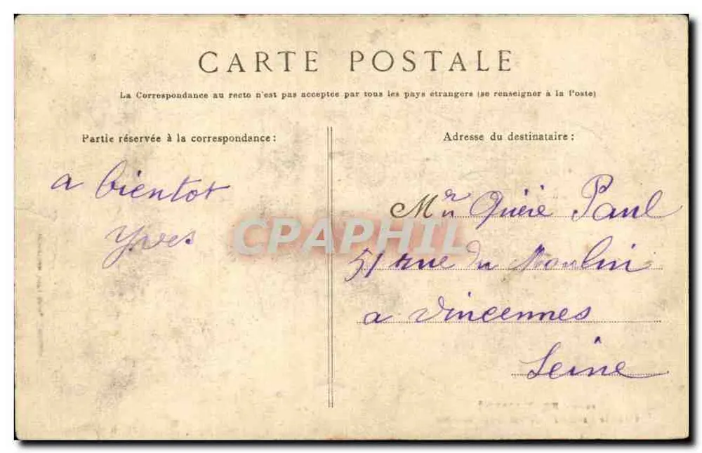 Pont-l'Abbé — Kauf eines Kleides beim Schneider — Sammlung Villarpy Guimper - Rückseite