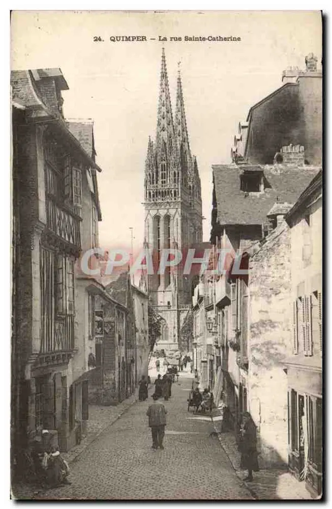 Quimper — A rua Sainte-Catherine — editor não identificado, n° 24 - Frente