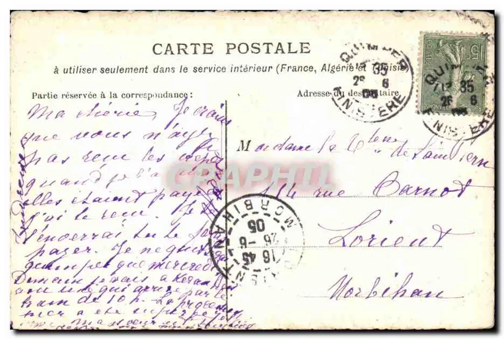 Os Castelos da Bretanha — 2. Lanniron, Rio de Quimper — Coleção Villard, Quimper - Verso