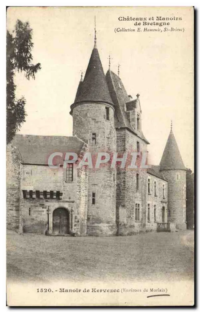 Manor de Kervezec — Arredores de Morlaix — Coleção E. Hamonie, St-Brieuc - Frente
