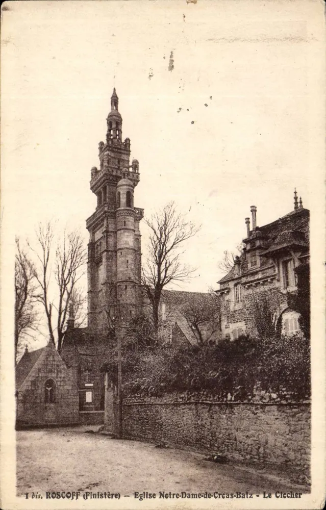 Roscoff (Finistère) — Kirche Notre-Dame-de-Creac-Batz — Le Clecher - Vorderseite