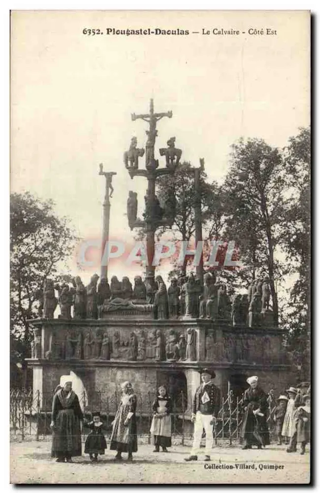 Pleugastel-Daculas — Der Calvarienberg — Ostseite — Sammlung Villard, Quimper - Vorderseite