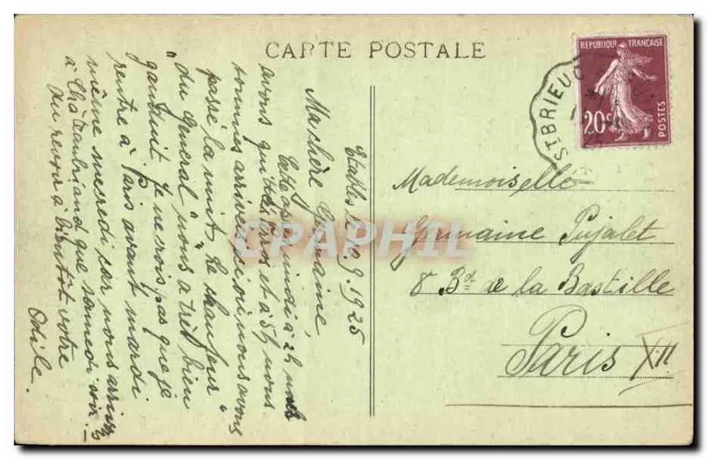 Mama schreit! — Schlafzimmer-Szene — Coiffe de Gouézec, n° 5525 - Rückseite