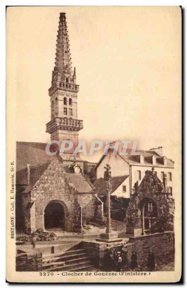Clocher de Gouëzec (Finistère) — Bretagne — Éditeur E. Hamonic, n° 2270 - Frente