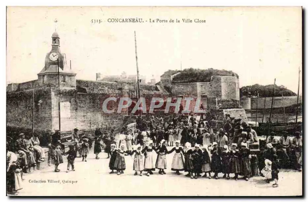 Concarneau - La Porte de la Ville Close — Sammlung Villard, Quimper, n° 5313 - Vorderseite
