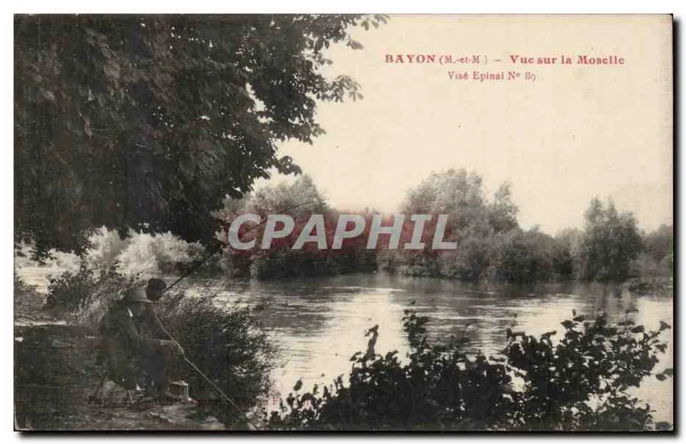 Bayon (M.-et-M.) — Vista sobre a Moselle — Visé Epinal N° 80 - Frente