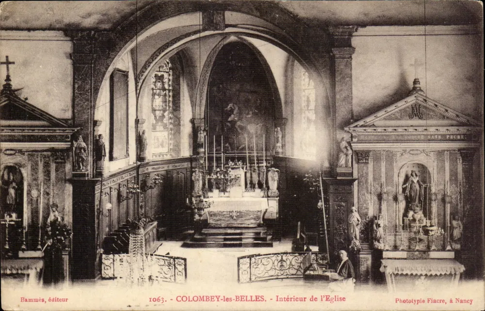 Colombey-les-Belles — Interno della Chiesa — Bammès, editore, n°1063 - Recto