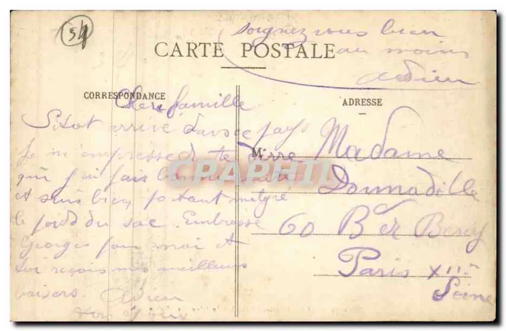 Colombey-les-Belles — Interno della Chiesa — Bammès, editore, n°1063 - Verso