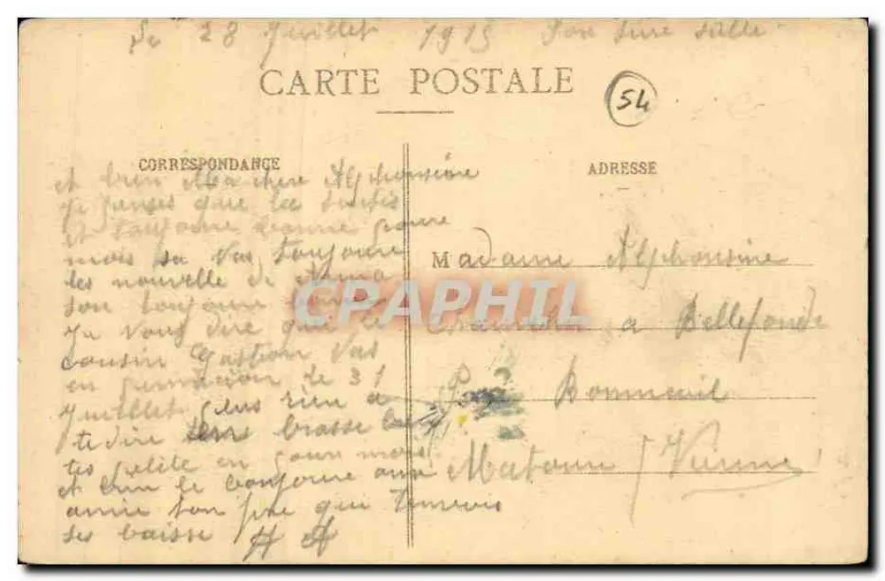 Nomeny - Rue Porte-Basse — Die Märtyrerstädte — Imprimeries Réunies de Nancy - Rückseite
