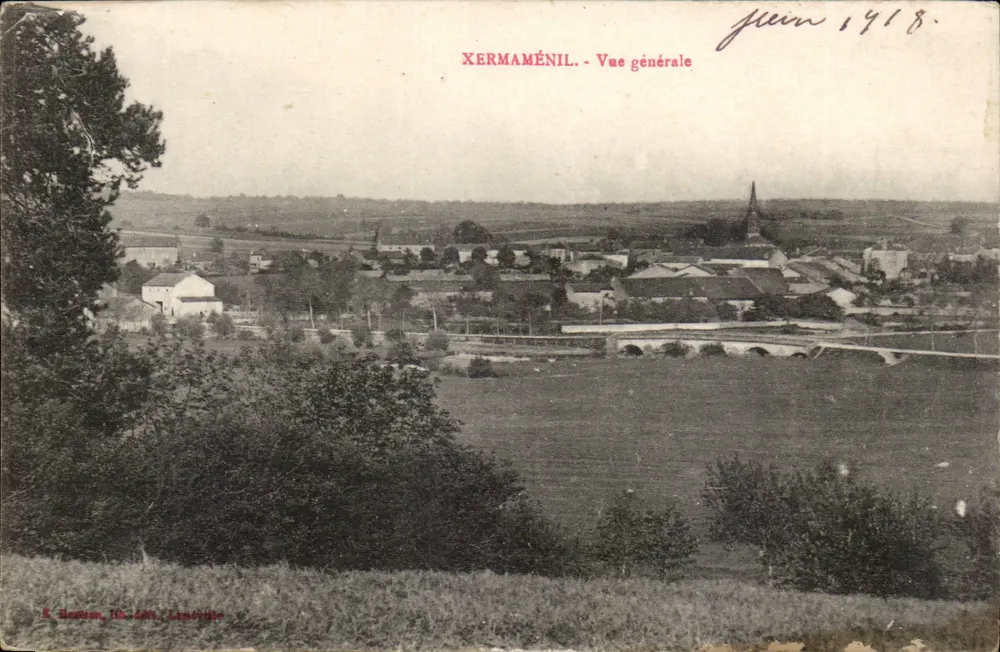 Xermaménil - Vista geral — R. Huccon, 1900, Lannéville - Frente