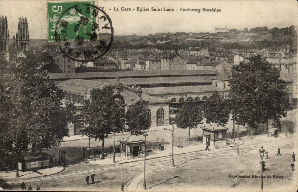 Die Station — Kirche Saint-Léon — Viertel Stanislas — Imprimeries Réunies de Nancy - Vorderseite