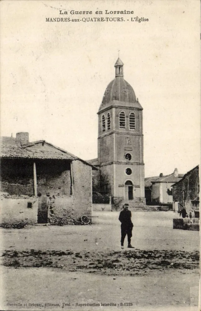 Mandres-aux-Quatre-Tours — Die Kirche — Gerdalle et Briquiers, Toul - B.1225 - Vorderseite