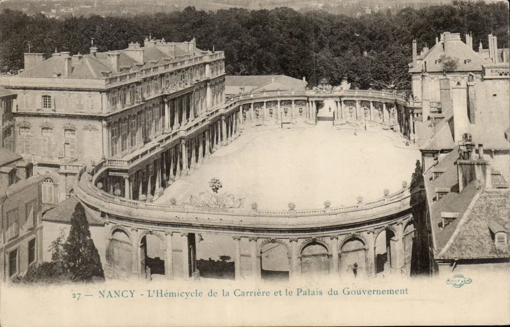 NANCY - Der Hemicycle der Carrière und das Palais des Regierungs — Verlag RUPFAC - Vorderseite