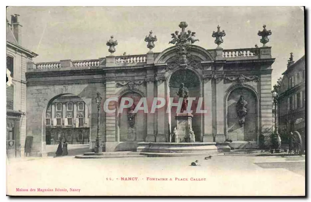 Nancy - Fontein & Place Callot — Maison des Magasins Réunis, Nancy - Voorkant
