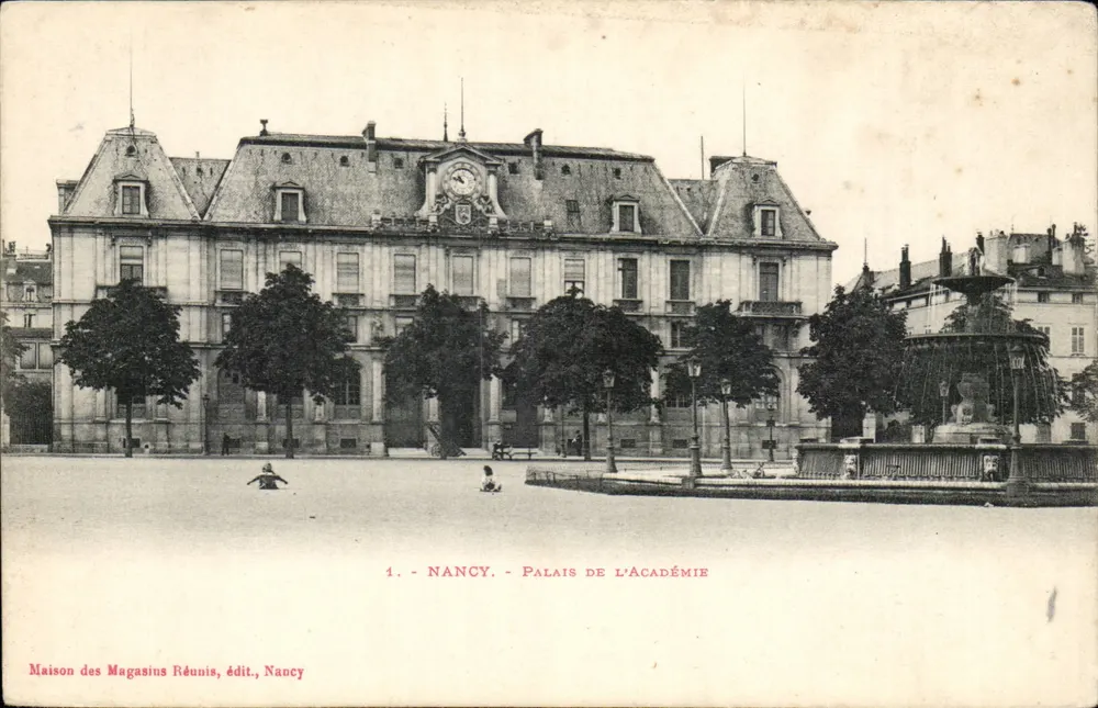 NANCY - Palácio da Academia — Casa dos Lojas Reunidas, editora, Nancy - Frente