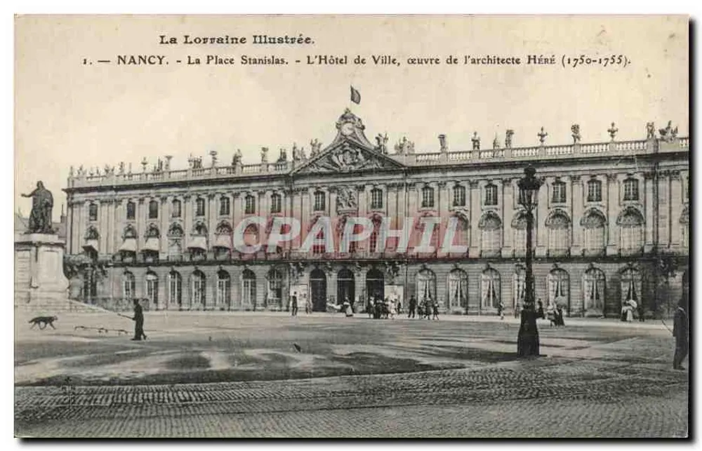 Nancy - Place Stanislas - Das Rathaus, Werk des Architekten Héré (1750-1755) - Vorderseite