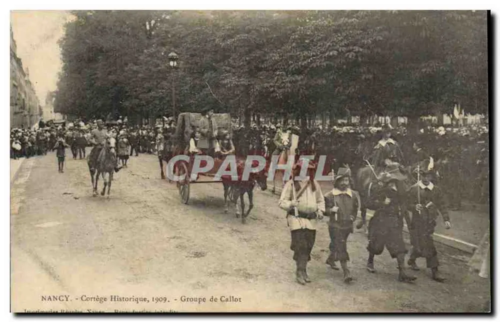 NANCY - Historischer Umzug, 1909 - Gruppe Callot - Vorderseite