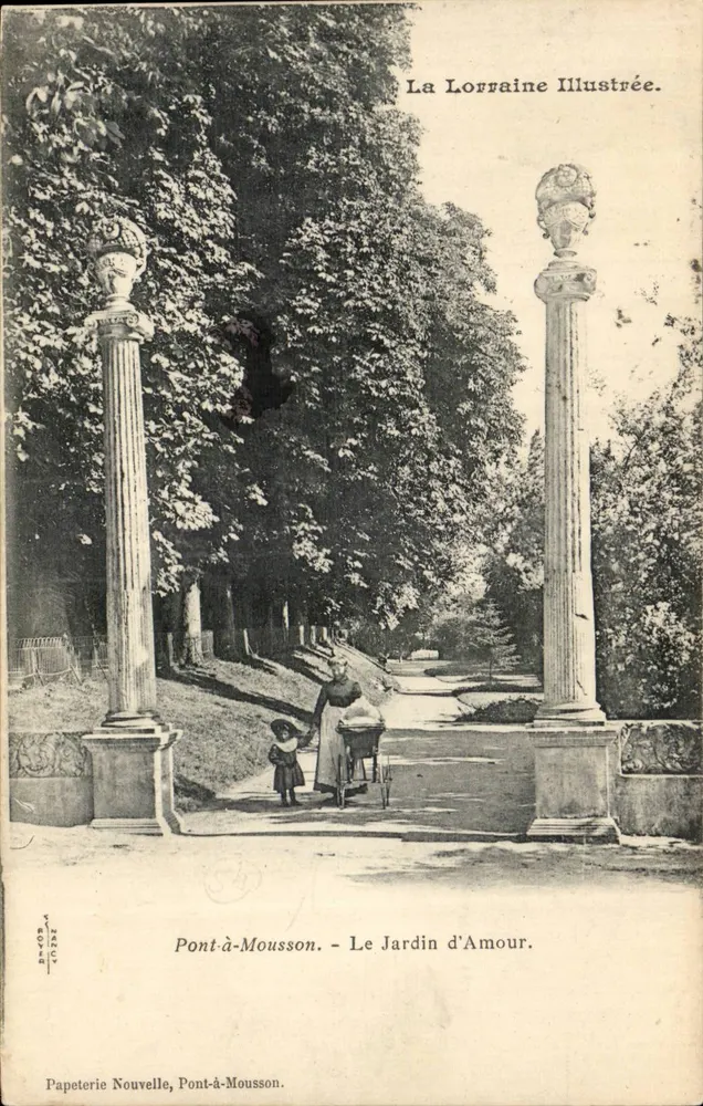Pont-à-Mousson - O Jardim do Amor — La Lorraine Illustrée, Papeterie Nouvelle - Frente