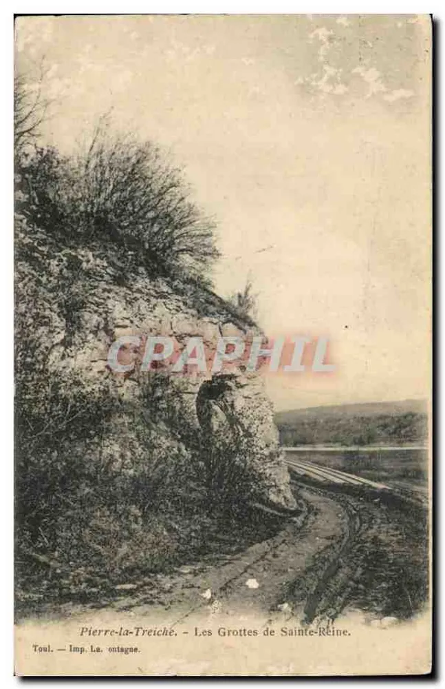 Pierre-la-Treiche — Die Höhlen von Sainte-Réine — Imp. La Ontagne - Vorderseite
