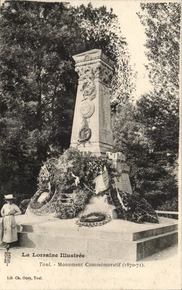 Toul - Monumento Conmemorativo (1870-71) — La Lorraine Illustrée, Lib. Ch. Oury, Toul - Anverso