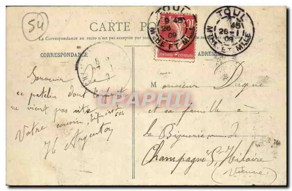 Toul - As Lavadeiras — La Lorraine Illustrée, Edição M. Bernard, Toul - Verso