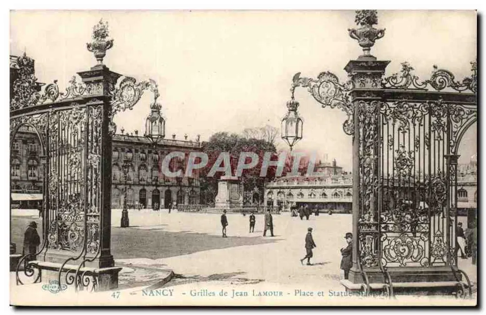 NANCY — Grilles von Jean Lamour — Platz und Statue Stéphane - Vorderseite