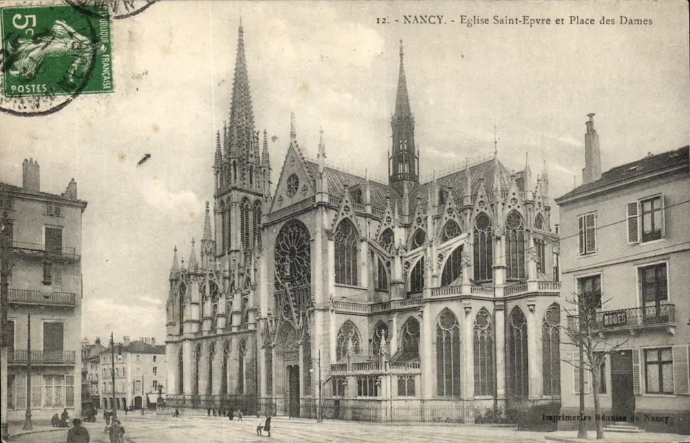 NANCY - Igreja de São Evprê e Praça das Senhoras — Imprimeries Réunies de Nancy, n°12 - Frente