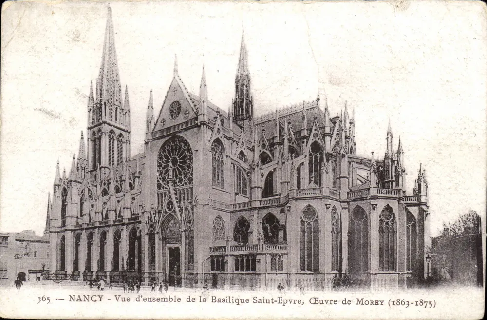NANCY — Übersicht der Basilique Saint-Epvre, Werk von Morey (1863-1875) - Vorderseite