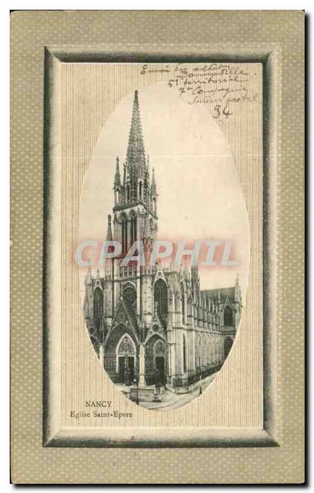 Nancy — Igreja de São Epvrê — Impressoras Itaques de Nancy - Frente