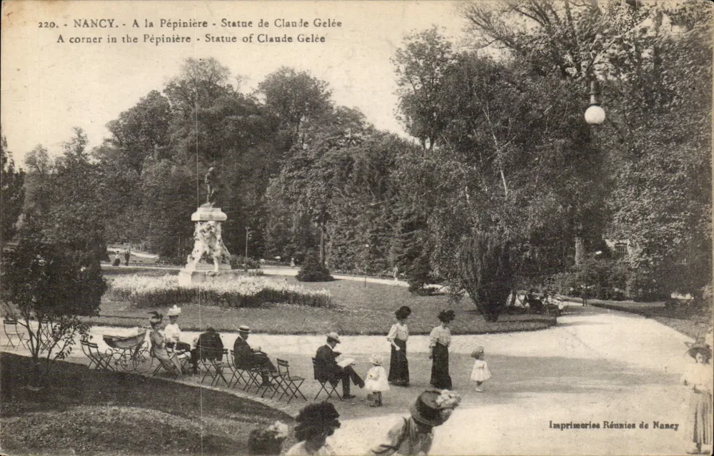 Nancy - Alla Pépinière - Statua di Claude Gelée - Recto
