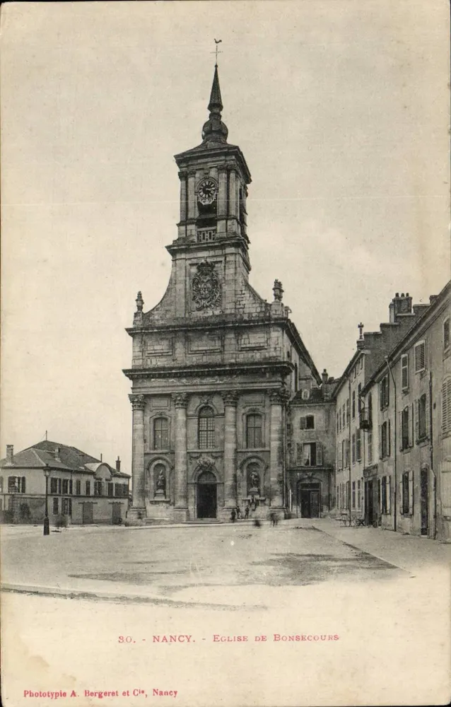 Nancy - Igreja de Bonsecours — Fototipia A. Bergeret et Cie, Nancy, n°30 - Frente