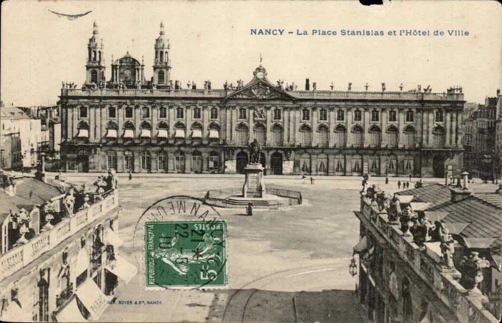 NANCY — Die Place Stanislas und das Rathaus — IMP. ROYER & C°, NANCY - Vorderseite