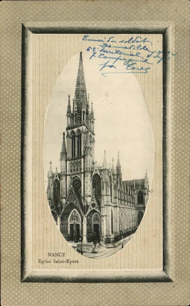 Nancy — Igreja de São Épvre — Compagnie des Postes - Frente