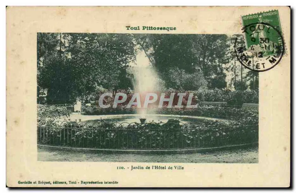 Garten des Rathauses — Toul Pittoresque — Gardelie et Briquet, Toul - Vorderseite