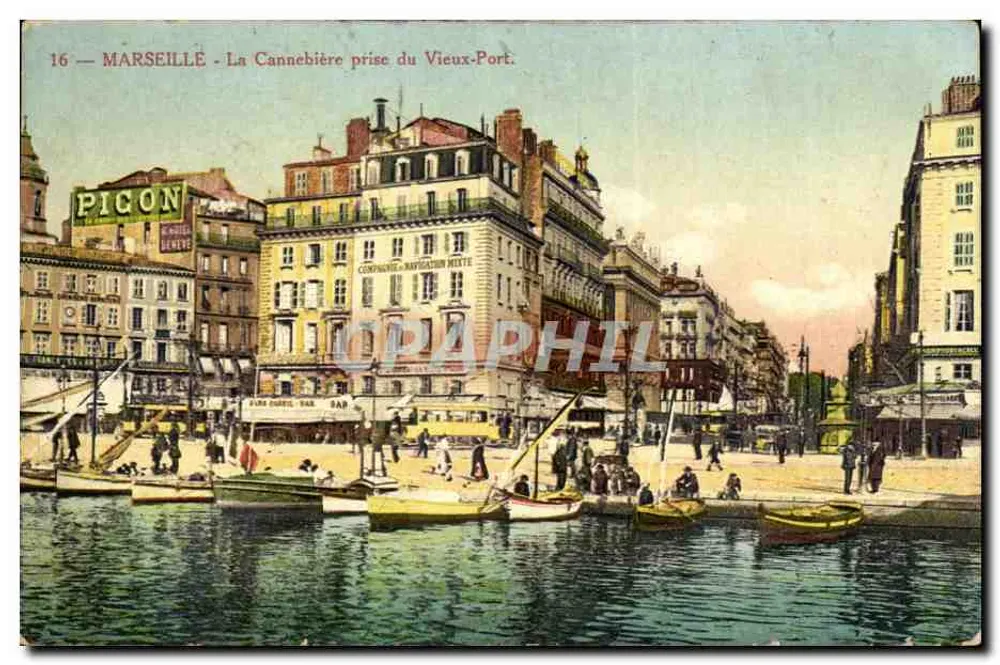 MARSEILLE - La Cannebière aus Sicht des Vieux-Port — PIGON - Vorderseite