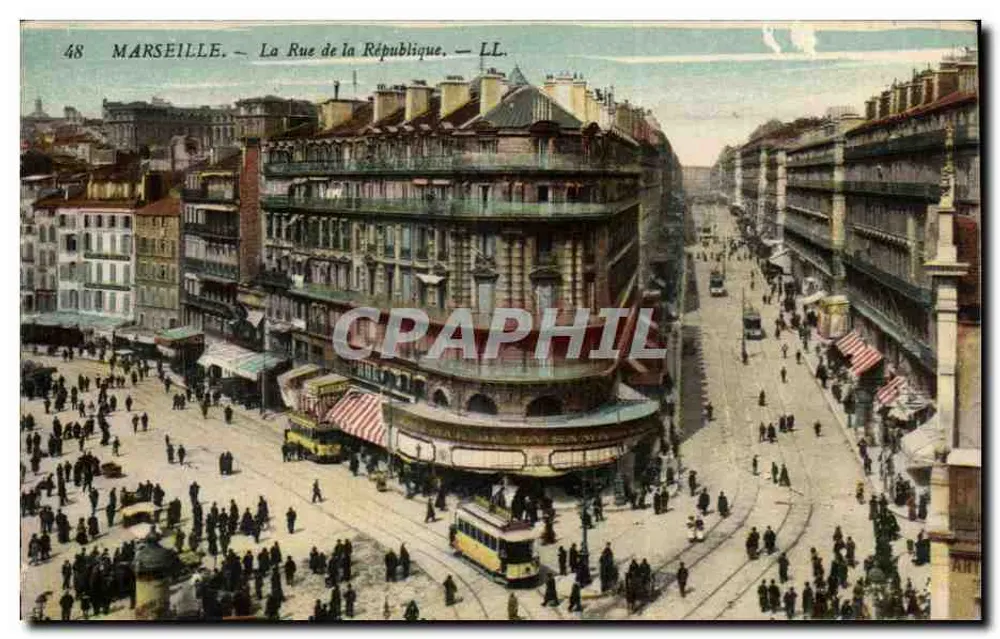MARSEILLE — A Rua da República — LL. — n°48 - Frente