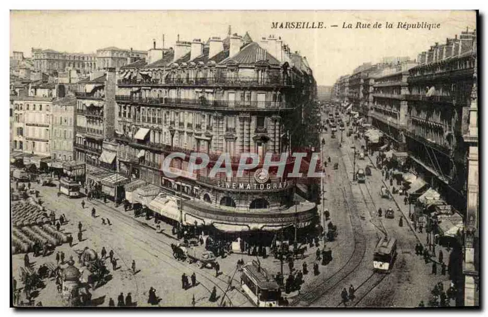 MARSEILLE — A Rua da República — Cinematograph - Frente