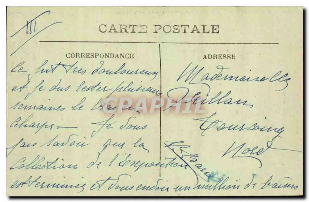 Exposição Colonial de Marselha 1922 — Palácio da Horticultura — editor não visível - Verso