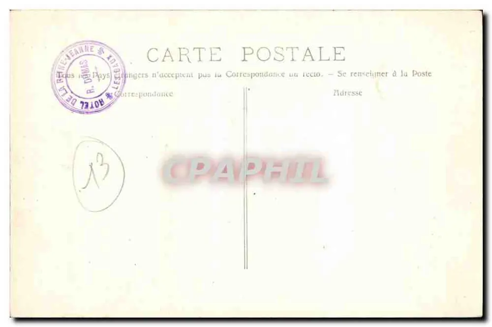 Les Baux - Hotel des Porcellets — Uitgever R. Demas, Marseille, nr. 3781 - Achterkant