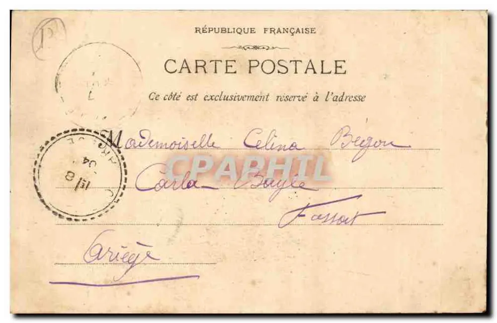Châteauneuf-les-Martigues — Tor des Alten Schlosses — Phototypie E. Lacour — Marseille - Rückseite