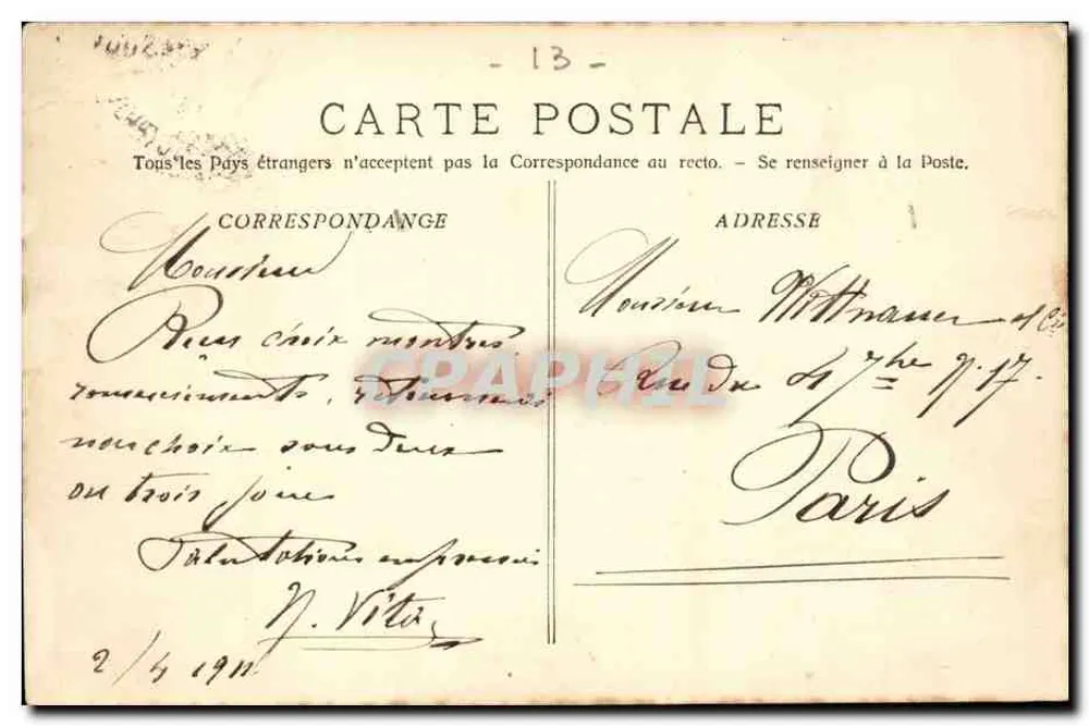Arredores de Aix-en-Provence — O Pilon do Rei — Coleção Jaoussat - Verso