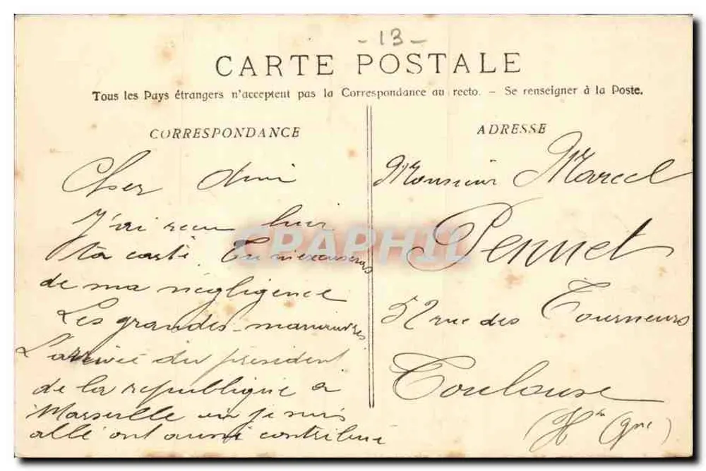 Aix-en-Provence — Panorama Sudeste — Coleção Jaussaud - Aix - Verso