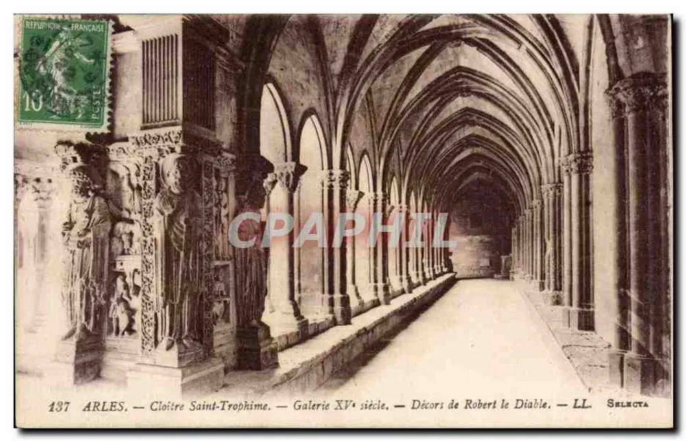 Arles — Kloster Saint-Trophime — Galerie 15. Jahrhundert — Dekoration von Robert dem Teufel — LL. SELECTA - Vorderseite
